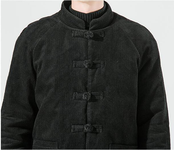 Men's Simple Corduroy Thick Cotton Coat