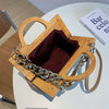 Wood Clip Buckle Handbag
