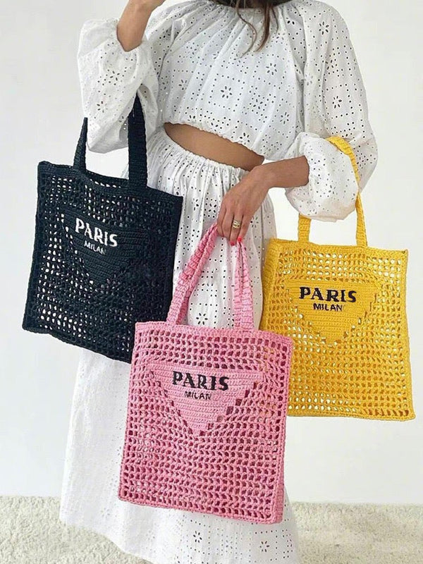 Fashionable Casual Woven Handbag