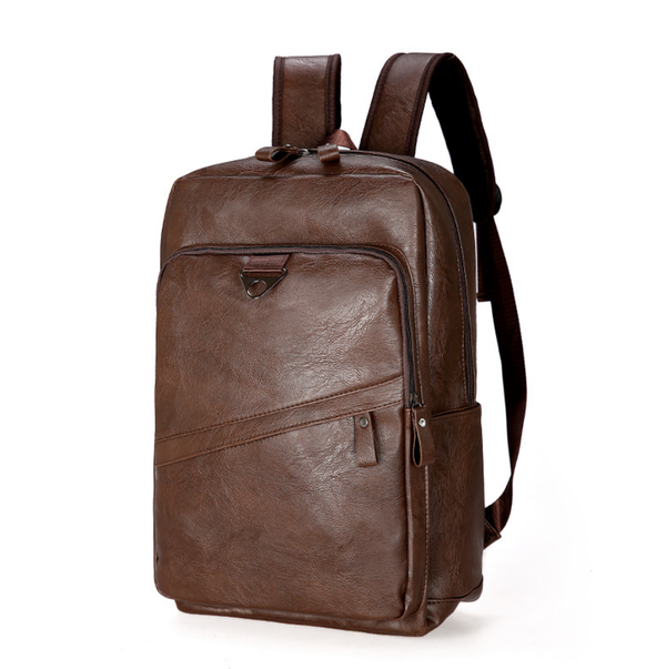 Large-Capacity Leather Backpack