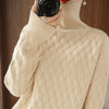 Turtleneck Mat Knitted Thick Pullover Sweater