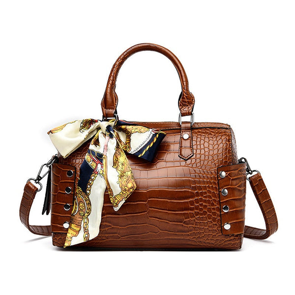 Pattern Silk Scarf Handbag