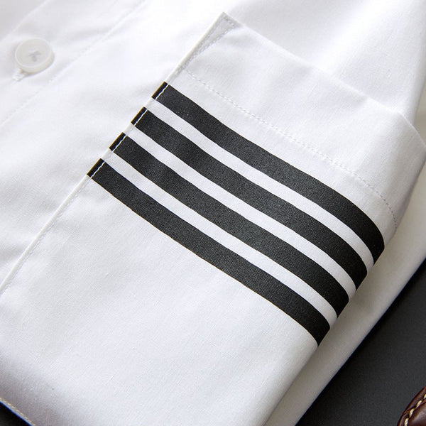 Print Striped Pattern Shirt