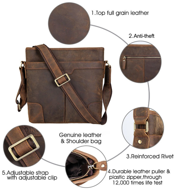 Vintage Genuine Cowhide Leather Bag