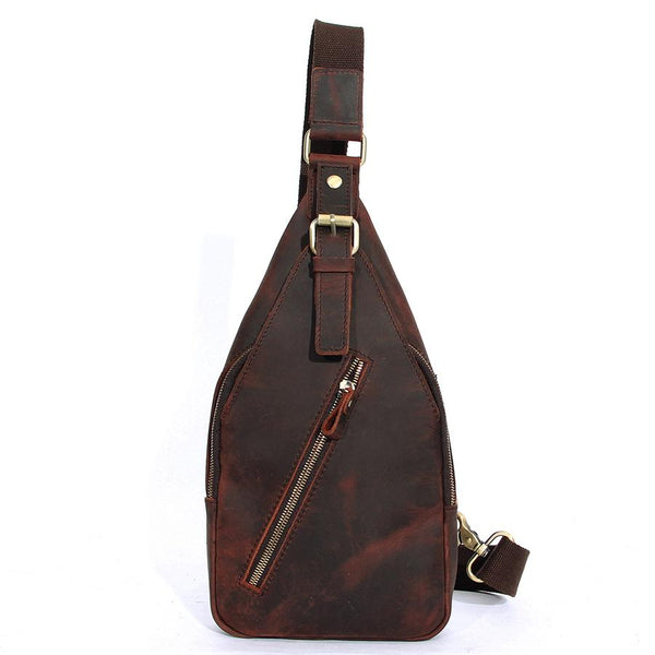 Leather Sling Pack Chest Bag