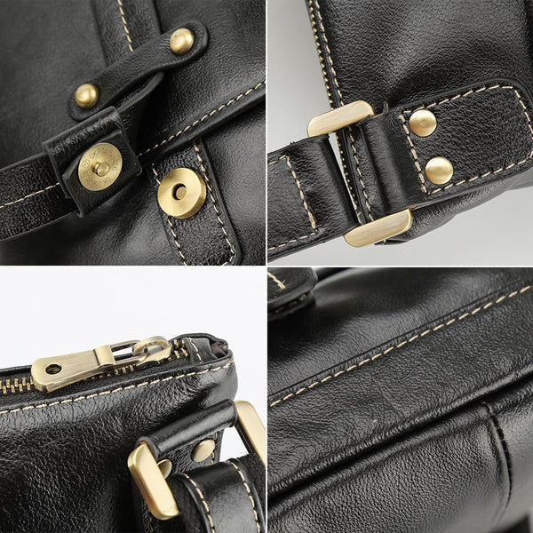 Black Genuine Leather Crossbody Bag