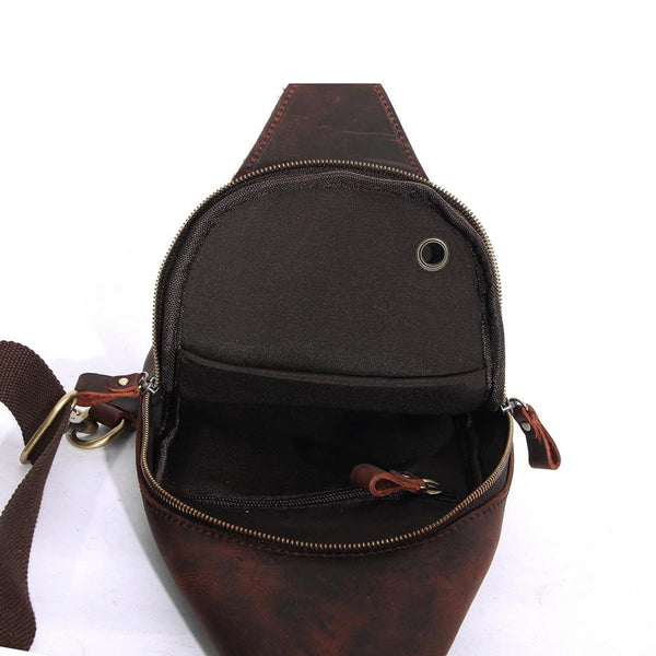 Leather Sling Pack Chest Bag