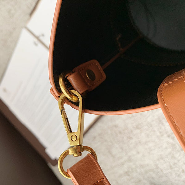 Stitched Leather Crossbody Handbag