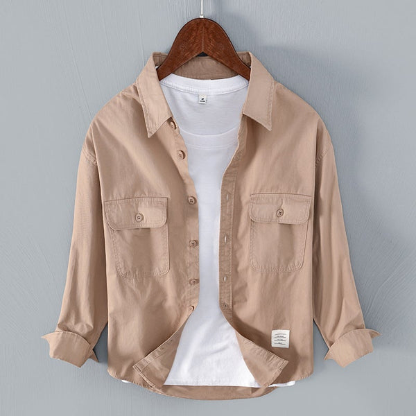 Youth Loose Double Pocket Lapel Top