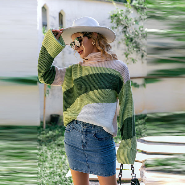 Turtleneck Sweater Knitted Pullover
