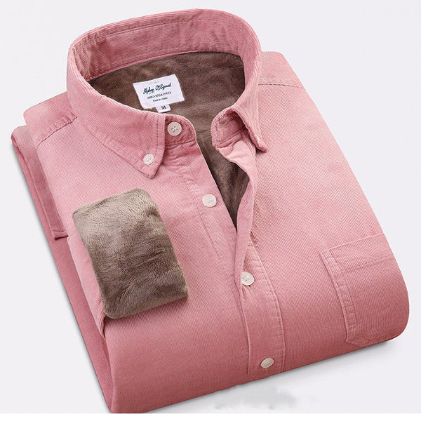 Pure Color Cotton Corduroy Shirt