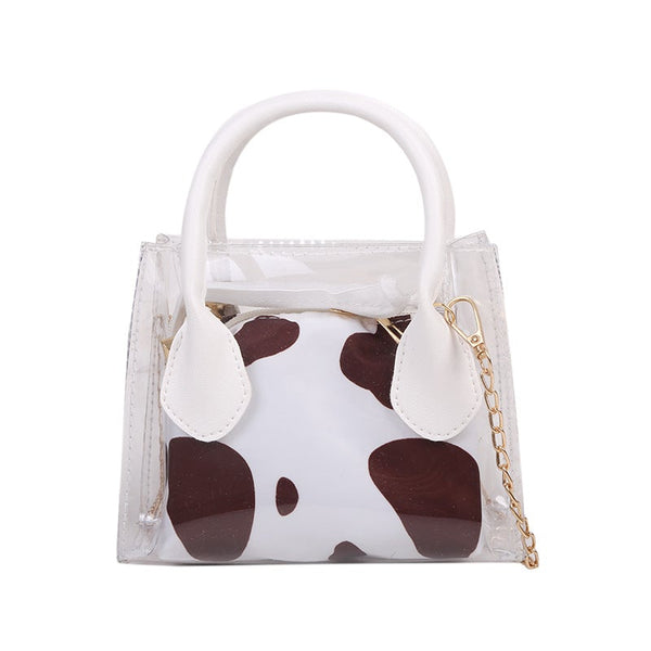 Cow Leopard Small Chain Handbags
