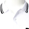 Men's POLO Shirt Two-Color Stitching Cowhide