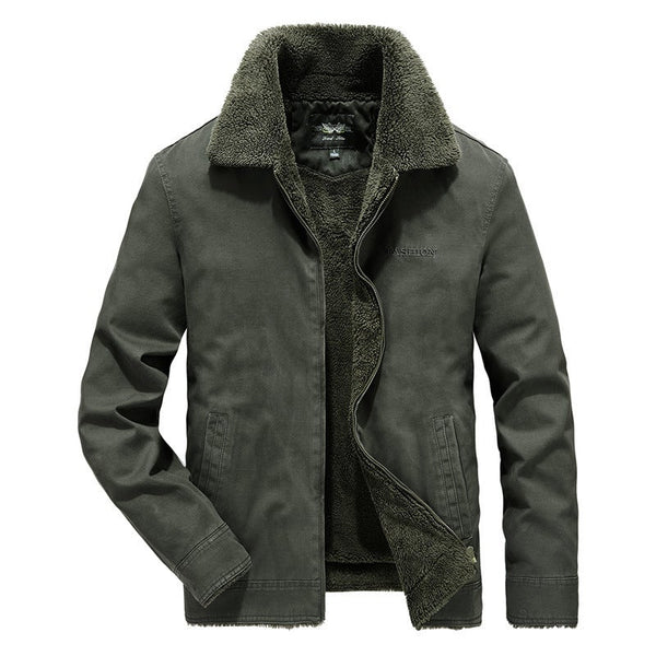 Thickened Lapel Cotton-padded Jacket Men's Loose Plus Size Cotton-padded Jacket