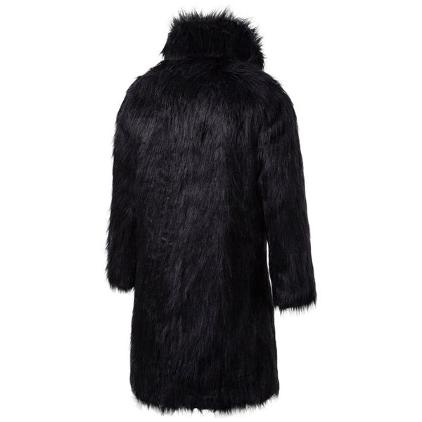 Long Men's Trendy Long Fur Coat