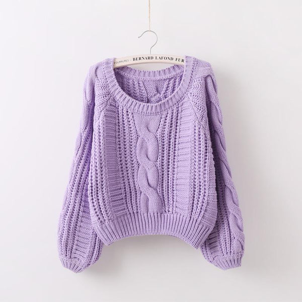 Plain Pullover Sweater