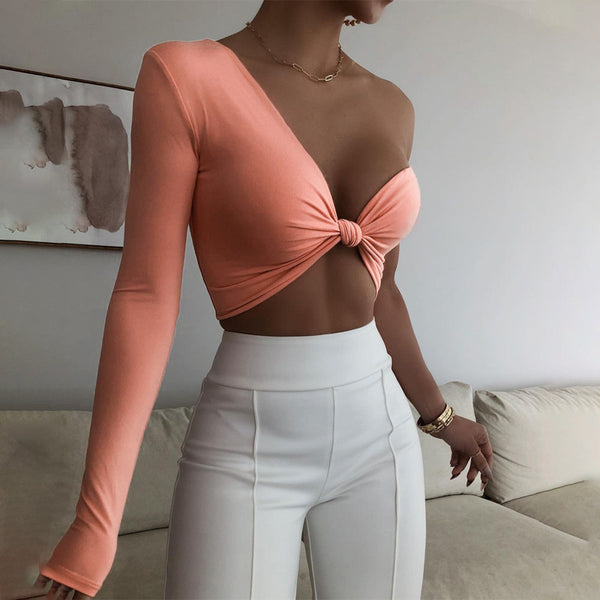 Sexy One-Shoulder Sleeve Top