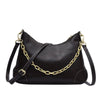 EdgingLeather Chain Handle Handbag
