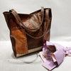 Rivet Contrast Stitching Tote Handbag