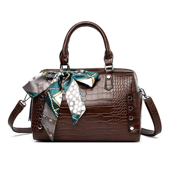 Pattern Silk Scarf Handbag