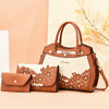 Three-Piece  Leather Handbag