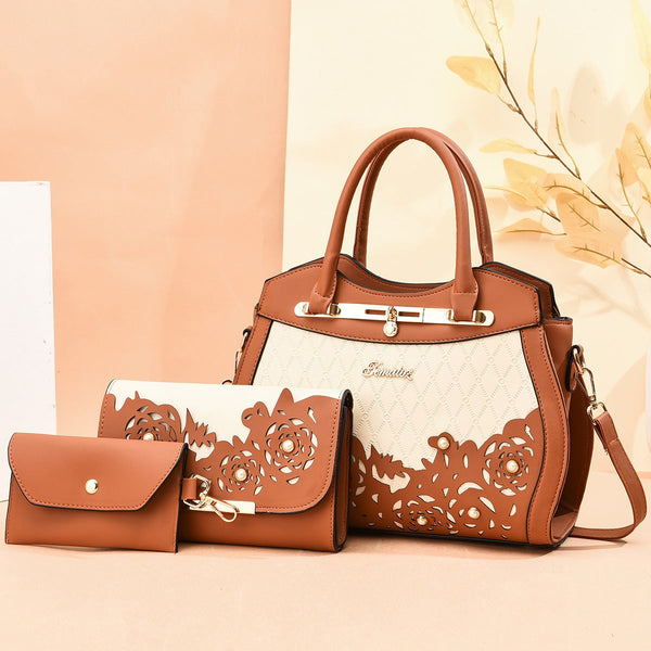 Three-Piece  Leather Handbag