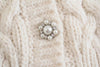 Costume Jewellery Button Sweater Coat