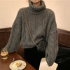 Pullover High-neck Thin Twist Sweater