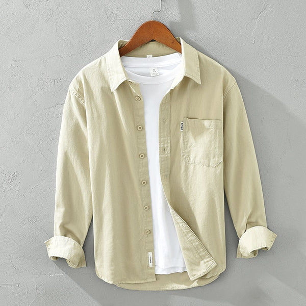 Casual Lapel Youth Loose And Simple Shirt