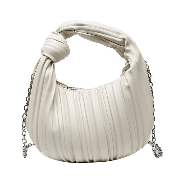 Folded Armpit Crescent Chain Handbag