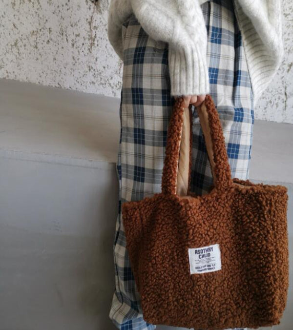 Ladies Winter Lamb Wool Handbag