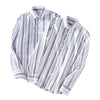 Men Casual Striped Sleeve Lapel Shirt
