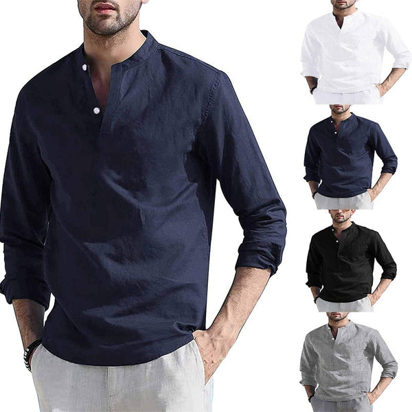 Men's V-neck European Shirt