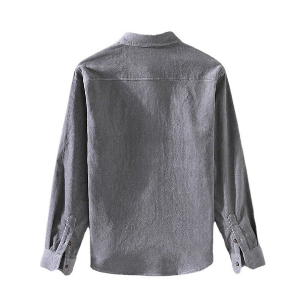 Casual Corduroy Long-Sleeved Lapel Shirt