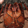 Rivet Decorative Leather Handbag