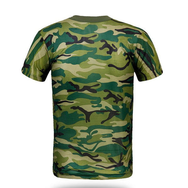 Camouflage Uniform T-shirt Round Neck Expand Outdoor Sports
