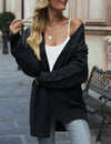 Women's Long Sleeve Open Front Cardigans Cable Sweaters