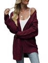 Women's Long Sleeve Open Front Cardigans Cable Sweaters