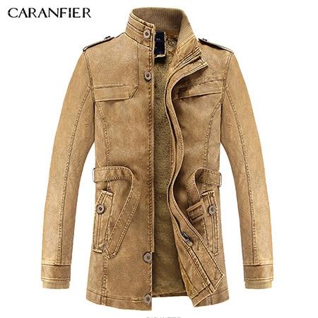 Long Leather Jacket British Style