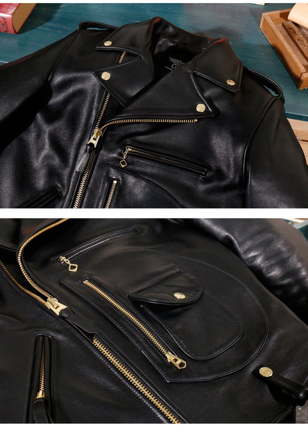 Genuine Italian Cow Leather Jacket