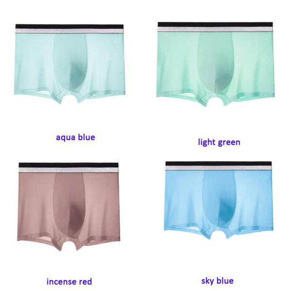 Stylish 4Pcs Underwear Ice Silk- Breathable